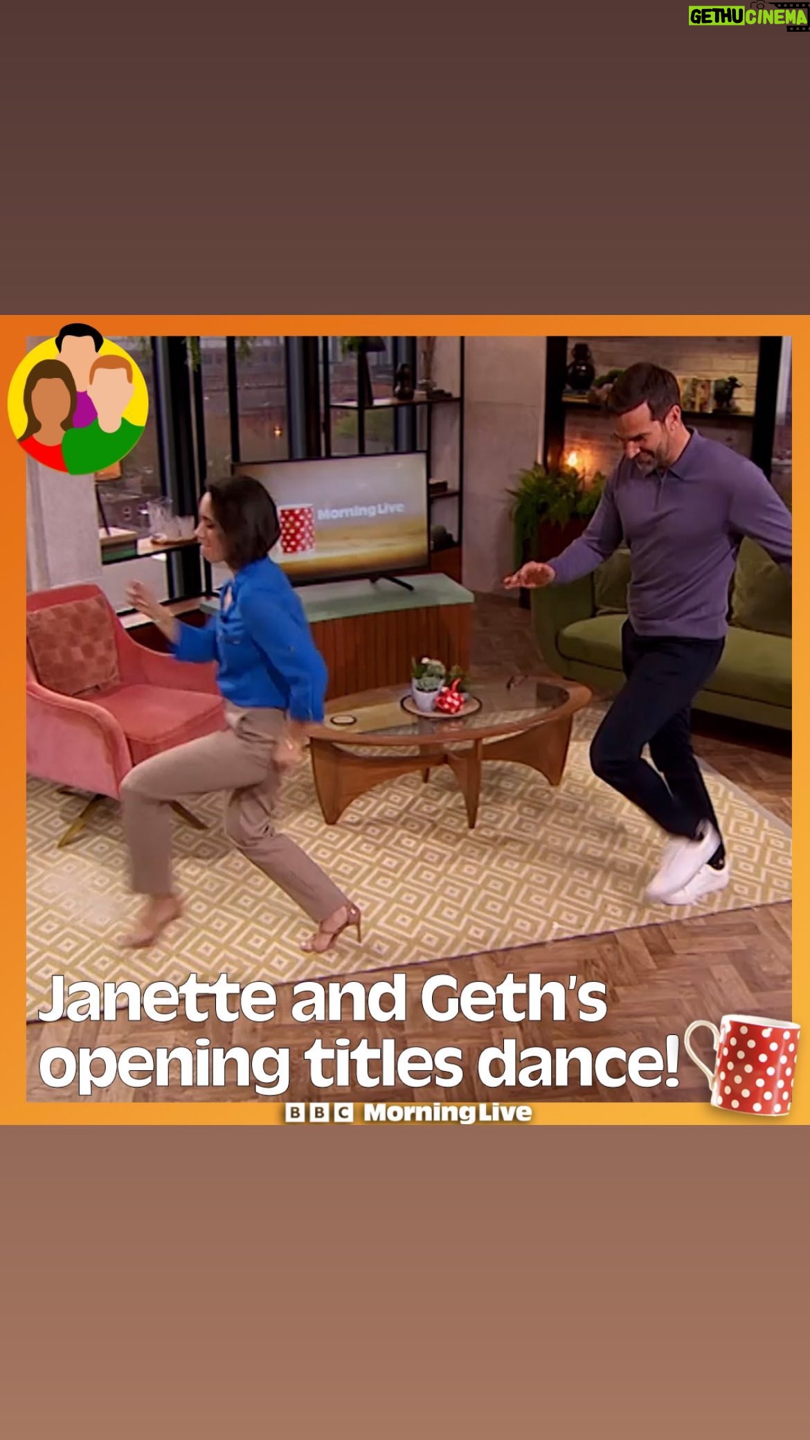 Janette Manrara Instagram - Did you know that Janette and Geth have a dance routine during the Morning Live opening titles? 💃 🕺