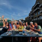 Janette Manrara Instagram - What a birthday surprise for @katyajones we had! It was honestly incredible! She had no idea and everything went to plan and there was so much love in our group! We stayed onboard the “Lulubelle” boat which was perfect w/ the weather we had! Then had some exquisite food prepared and served for us by my friend Alex and his fiancé Alice at @norfolksedge! Such a brilliant idea for hosting dinner party’s, or in our case a feast of canapés for a birthday lunch! And the cake of dreams, Katya’s personal favourite, Biscoff Cheesecake from our dear friend @eric_lanlard! We ended the day at the gorgeous rooftop bar in @thenedlondon; personally one of my favourite rooftop bars in London! Thanks @justjackjeff for looking after us! Also, that Captain’s Hat…. Stoned by hand by @nadiyabychkova mother! Incredible! The day could not have gone better, and Katya could not have been happier! It was an amazing day, celebrating an amazing girl 🤍 #birthday #surprise #boatparty #norfolkcatering #gifted