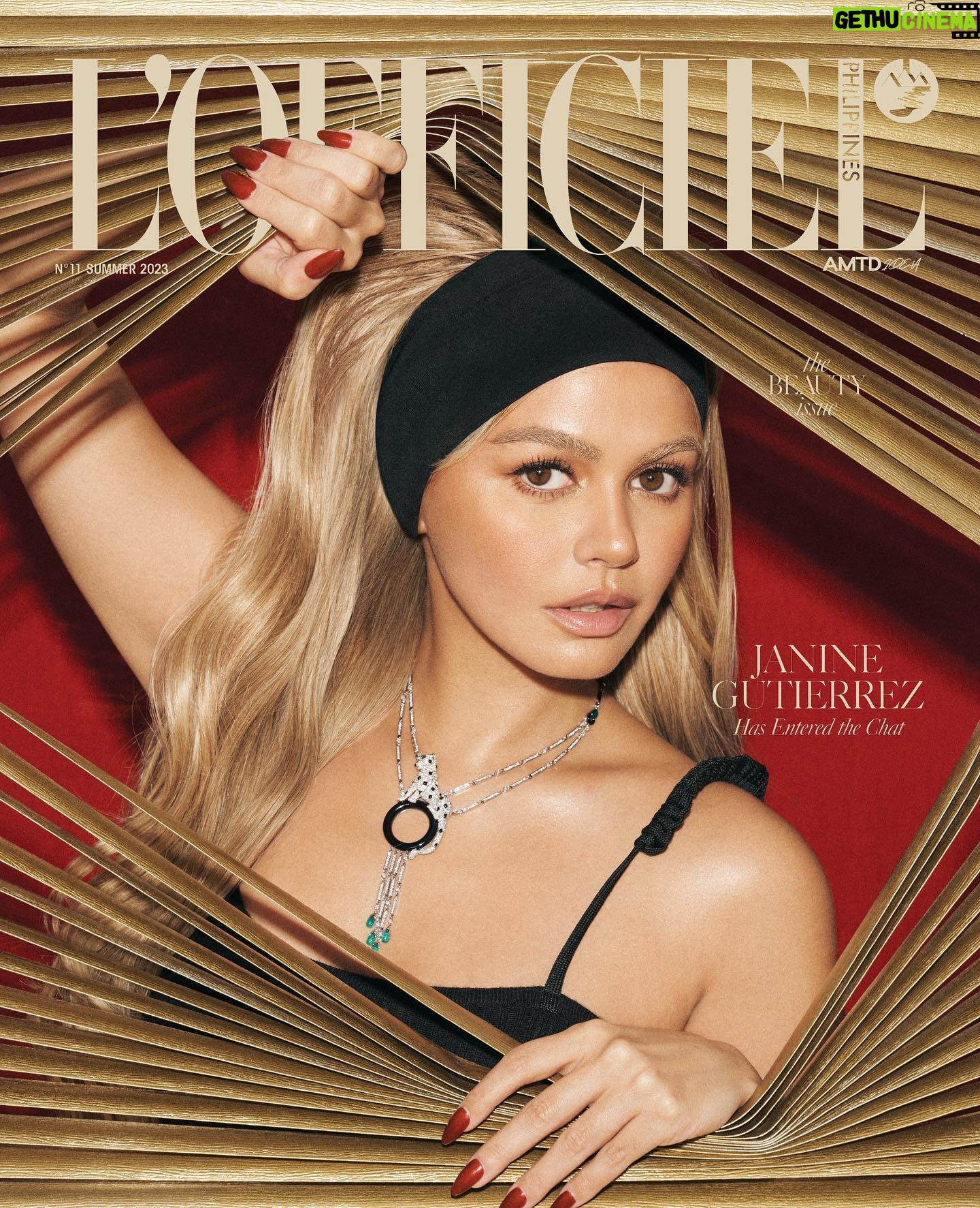 Janine Gutierrez Instagram - Already a household name, #JanineGutierrez shares what goes on behind the scenes to make movies come to life. Get to know our cover star in L’Officiel Philippines’ Summer 2023 print issue. Order your copies now via link in bio. Janine wears #Cartier Dress by #JeromeLorico Photography by BJ Pascual Styling and creative direction by Yanna Lopez Art direction by Eugene David Produced by Knelle Rosario and Yanna Lopez Hair by Jay Aquino Makeup by Anthea Bueno Video direction by MV Isip Set design by Justine Arcega-Bumanlag Styling assistant: Dainnie Lopez Cover story by Denise J. Mallabo
