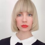 January Jones Instagram - Revisiting my childhood self ✂️ I love you @bridgetbragerhair