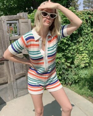 January Jones Instagram - Dedicated to a friend of mine who thinks women shouldn’t wear rompers. 😁