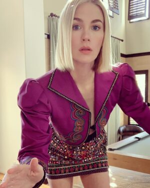 January Jones Instagram - Pressing record on the dumb video I posted to stories