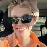 January Jones Instagram – Before and after. Thought I’d wake up with Marilyn Monroe hair but..