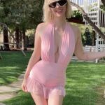 January Jones Instagram - Mixed messages I know. Is it a dress or a swimsuit, is it baby doll or hot granny, (also I realize I’m too pale to be in the sun but it’s morning and I’m headed straight inside).