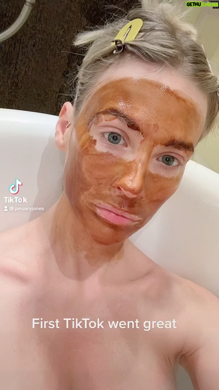 January Jones Instagram - Was NOT in fact a placenta mask, sorry I can’t read French!
