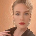 January Jones Instagram - Hair inspired by Dustin Henderson at the Snow Ball ❄️