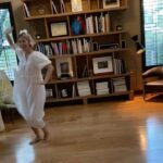 January Jones Instagram – Dancing(badly)=stress reliever @thecure