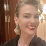 January Jones Instagram - Hair inspired by Dustin Henderson at the Snow Ball ❄️