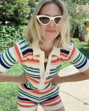 January Jones Instagram - Dedicated to a friend of mine who thinks women shouldn’t wear rompers. 😁