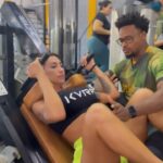 Jaque Khury Instagram – Treino de hoje com
@jesusnasa_  da @nasatraining_nasanutri  @coach_alemaonasa ☀️