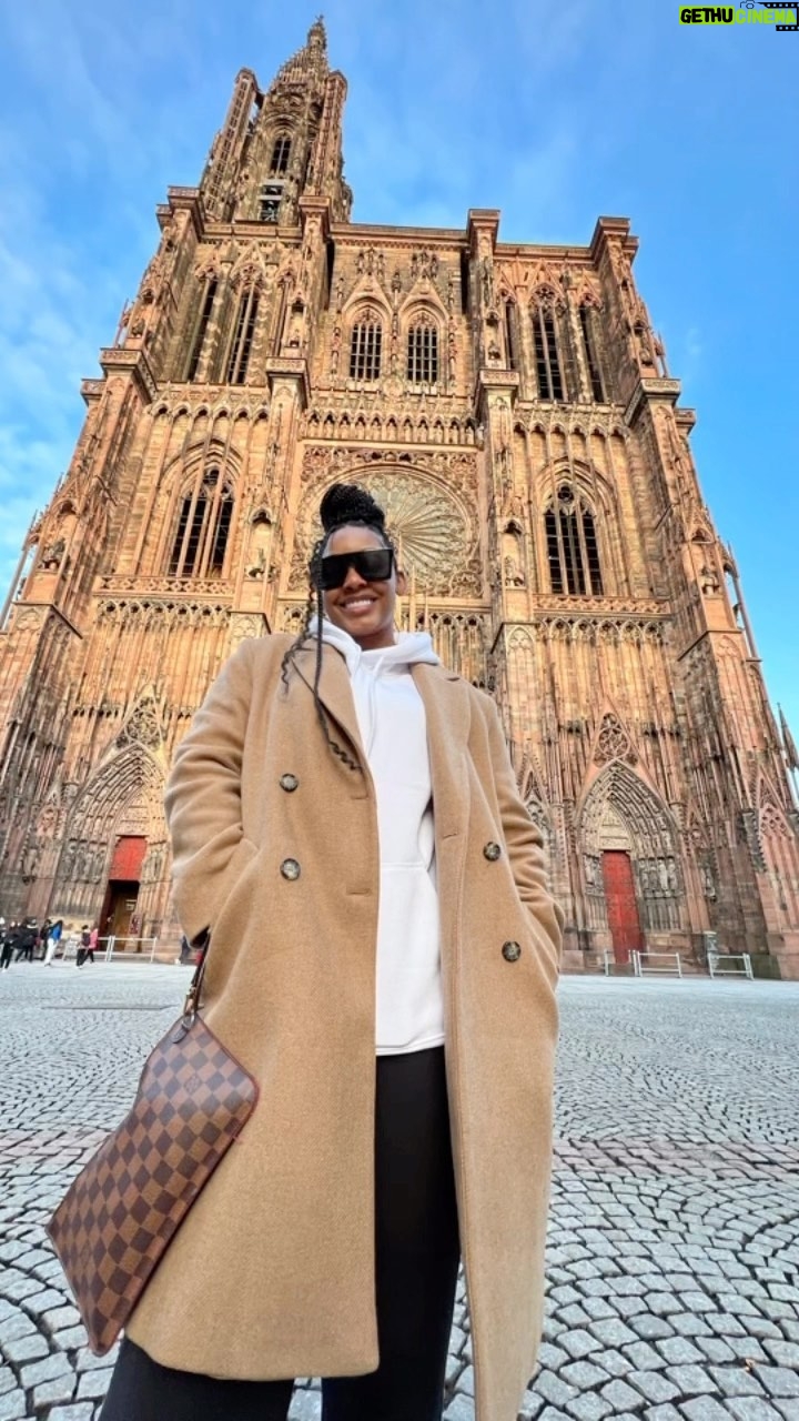Jasmine Luv Instagram - šStrasbourg, France Traveling is something I love and Iām so blessed to be able to experience this journey. God is so good. Iāll be dropping all the locations of where we are going to next and a little bit about the history. S/O to @ikeudanoh and @ihlarifine for showing us a good time! In this video, you seen the Cathedral of Notre Dame Strasbourg. Itās a popular tourist spot and absolutely beautiful ā¤ļø Check out @luvnslim YouTube to see where in Europe we head to next #strasbourg #europe