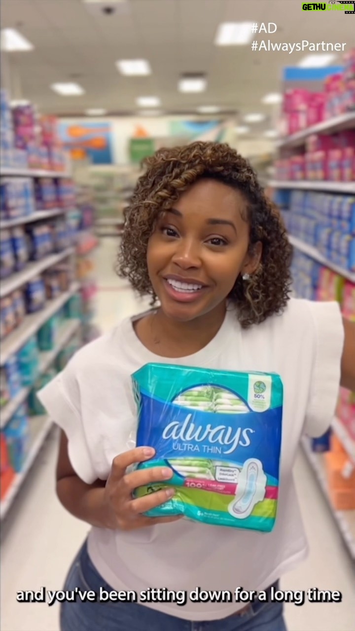 Jasmine Luv Instagram - #ad Ladies, has this ever happened to you!? Stop worrying about that gush moment and stock up on my go-to @always_brand Always Ultra Thin pads! They use rapid dry technology to absorb gushes fast!