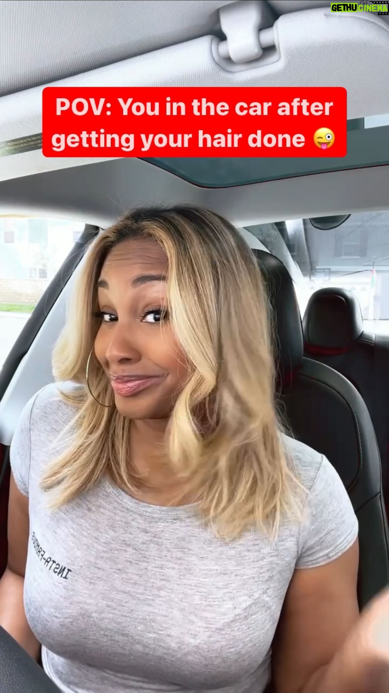 Jasmine Luv - 98.8K Likes - Just be sitting in your car for no reason 😂🔥🔥🔥 Ladies, you know how it is when we get that hair done!!!!!!! Nicki did her big one with this one @colorculturehairartistry #blondehair #hairideas #naturalhair #blondecurls #hairstylist #curlyhair