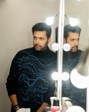 Jayam Ravi Instagram - #Siren alarms strong into its 3rd week 🚨♥️ Thank you from the bottom of my heart! 

Jacket : @spacebiskit 
Bracelets : @foret.store 
Footwear : @woodlandexploremore 

Styled by @malinikarthikeyan
Style team @harshene.ravichandar @team___e 

Photographed by @kiransaphotography 

#JayamRavi #TeamE #Siren #styledbyteame