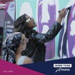 Jazmine Sullivan Instagram - For more than a year, I’ve been partnering with Novartis on More Than Just Words, an extremely important initiative promoting health equity in Black breast cancer care, where there is a significant unmet need. I have been so proud to work alongside remarkable forces – @drmoniquegary, @truejamilkali and @rickidove – these women do such incredible work for Black women living with breast cancer!   More Than Just Words is committed to raising awareness and creating solutions that work to improve health outcomes for the Black breast cancer community, helping to close the gap as it relates to disparities in breast cancer care.   Over the past few months, the initiative has held pop-up events at community gatherings in New Orleans, Martha’s Vineyard, and Atlanta – with more to come! At these events they have provided breast cancer risk assessments, screening and awareness resources, as well as showcased Black artists creating powerful murals that highlight the patient experience. I’m honored to share the incredible work of artists, Ashe Jenner(@livingwallsatl) and Sheena Wong Shue (@sheenawongshue). I was blown away at the way they highlighted the unique challenges that Black women with breast cancer face in their day-to-day lives.   Racial disparities in breast cancer care have existed far too long. I’m honored to be a part of MTJW’s efforts to move beyond dialogue into real change. #NovartisContributer For more information, visit MoreThanJustWords.US or @mbcdialogue