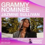 Jazmine Sullivan Instagram – Honored. Thank you to the @recordingacademy and congrats to all the nominees 🙏🏾 K Byeeeeee