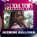 Jazmine Sullivan Instagram - Thank you so much to everyone over at @bet & @soultrain awards for this honor and congrats to all the nominees! 😘🙏🏾