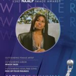 Jazmine Sullivan Instagram - Thank you @naacpimageawards for this recognition and for always upholding and showcasing Black Excellence. I’m honored. 🙏🏾