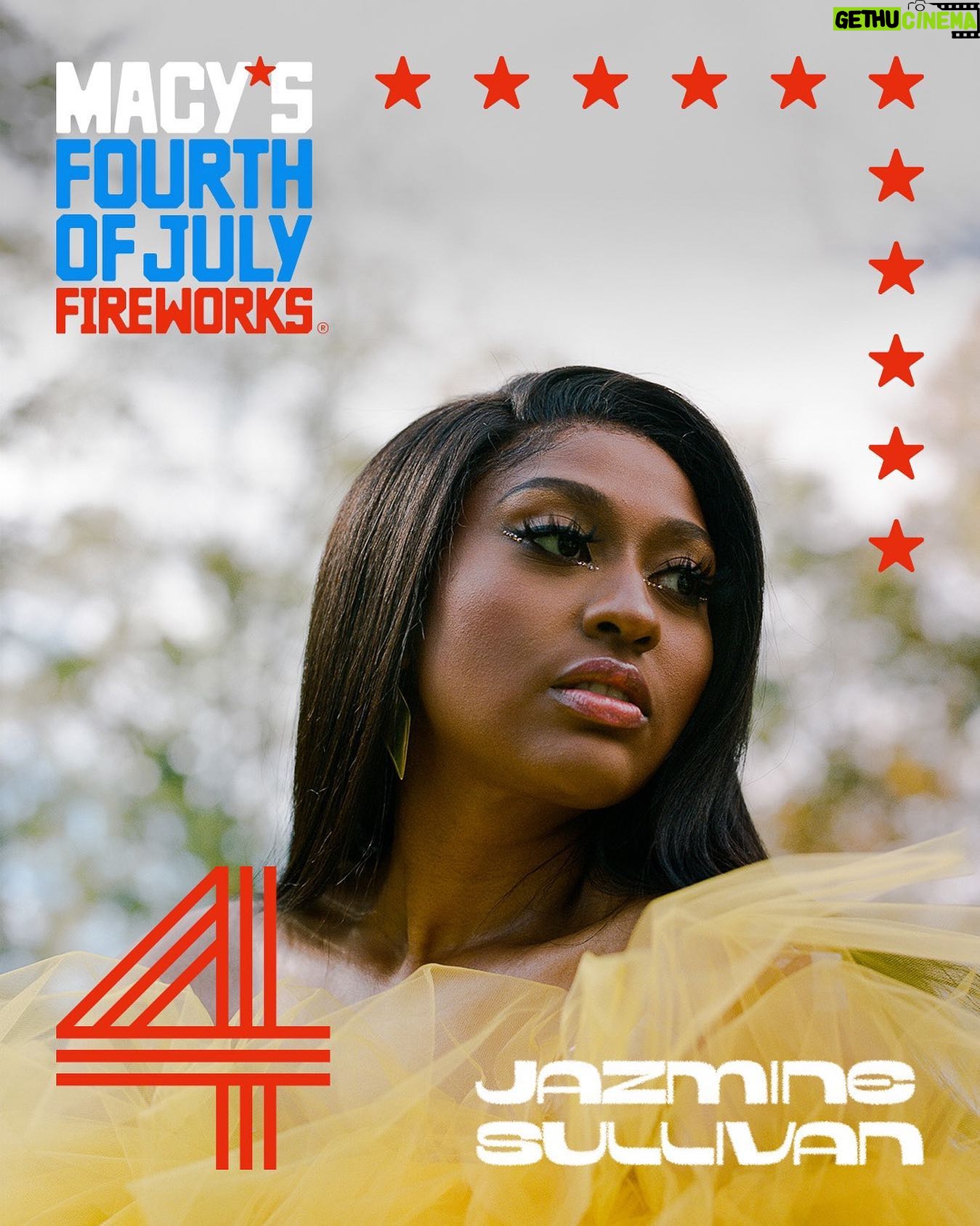 Jazmine Sullivan Instagram - Excited to perform at #MacysFireworks this 4th of July. Don't miss it — show starts at 8pm on @NBC & @Peacock. See you there 💛