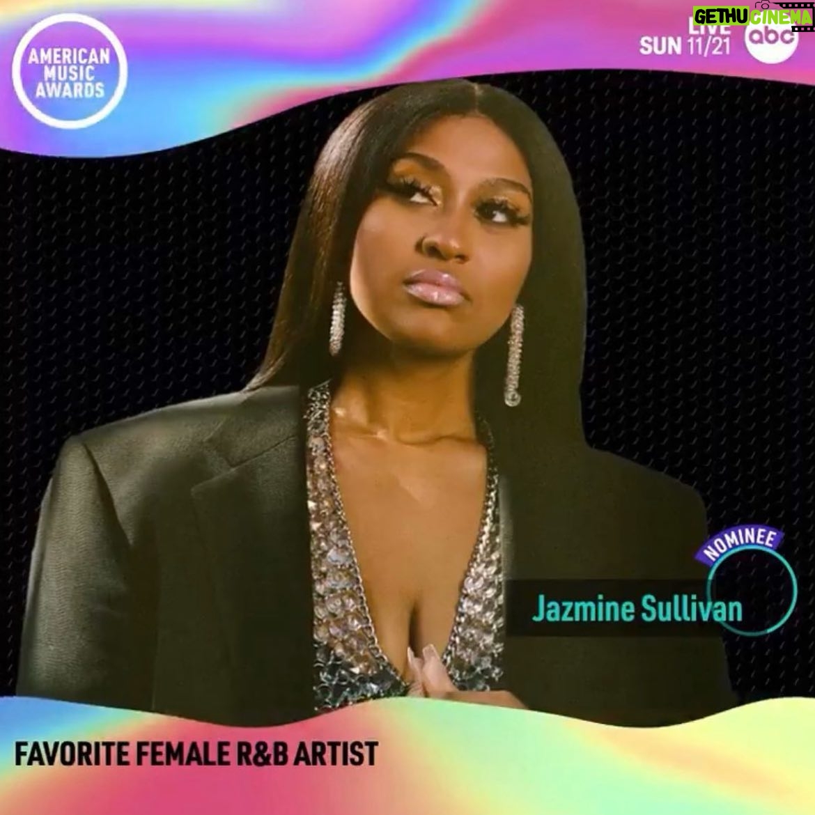 Jazmine Sullivan Instagram - Thank you everyone and congrats to all the other artists. If you have time feel free to vote. If not, I still love you. K bye. http://voteAMAs.com