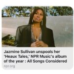 Jazmine Sullivan Instagram – Wow. Thank you @npr for naming Heaux Tales the number 1 album of the year! I really could have never imaged 😩. This is just such an honor. All of it. I’m truly grateful for all the love this project is receiving. Thank you everyone and make sure you check out my exclusive interview with them on their site. K. Byeeeee