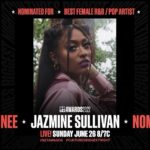 Jazmine Sullivan Instagram - Thank you @betawards and congrats to all the other amazing nominees! 🖤