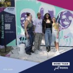 Jazmine Sullivan Instagram - For more than a year, I’ve been partnering with Novartis on More Than Just Words, an extremely important initiative promoting health equity in Black breast cancer care, where there is a significant unmet need. I have been so proud to work alongside remarkable forces – @drmoniquegary, @truejamilkali and @rickidove – these women do such incredible work for Black women living with breast cancer!   More Than Just Words is committed to raising awareness and creating solutions that work to improve health outcomes for the Black breast cancer community, helping to close the gap as it relates to disparities in breast cancer care.   Over the past few months, the initiative has held pop-up events at community gatherings in New Orleans, Martha’s Vineyard, and Atlanta – with more to come! At these events they have provided breast cancer risk assessments, screening and awareness resources, as well as showcased Black artists creating powerful murals that highlight the patient experience. I’m honored to share the incredible work of artists, Ashe Jenner(@livingwallsatl) and Sheena Wong Shue (@sheenawongshue). I was blown away at the way they highlighted the unique challenges that Black women with breast cancer face in their day-to-day lives.   Racial disparities in breast cancer care have existed far too long. I’m honored to be a part of MTJW’s efforts to move beyond dialogue into real change. #NovartisContributer For more information, visit MoreThanJustWords.US or @mbcdialogue