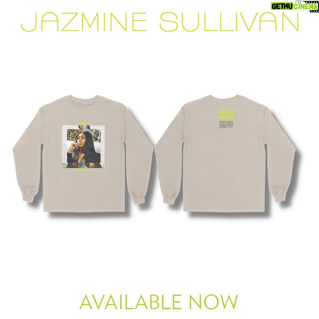 Jazmine Sullivan Instagram - Hey y’all. Merch from the Heaux Tales Tour is available! Limited quantities available. Link in bio 🖤
