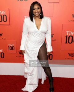 Jazmine Sullivan Instagram - @time 100 Most Influential People of 2022 Gala. 🖤 Mua: @beautemua Hair: @de_mcpherson Styling: @zerinaakers Dress: @hanifaofficial