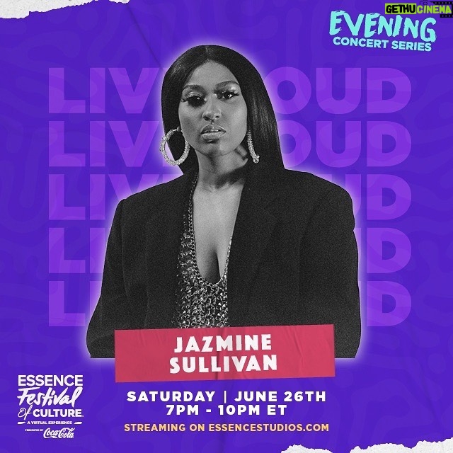 Jazmine Sullivan Instagram - Iām so honored to headline Essence Festival tonight! š» Tune in at 4pm PST/ 7pm EST by RSVP-ing at www.essencestudios.com. Tickets are free and Iām on at 630pm PST/ 930pm EST š