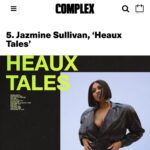 Jazmine Sullivan Instagram – Thank you @pitchfork @time @entertainmentweekly & @complex for recognizing Heaux Tales as one of the top 10 albums of the year. 🥺🙏🏾 and congrats to all the other amazing artists keeping me in such good company. 🖤