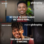 Jean Paulo Campos Instagram – O Jeanverso é real SIM! 🫶 Falta pouco pra você assistir o Michel em Vicky e a Musa, mas enquanto ele não chega, você pode assistir ele entregando tudo no meu catálogo em vários conteúdos.

#VickyEAMusa chega dia 19/07!

#PraTodosVerem: 
Montagem de fotos de dois personagens do ator Jean Paulo Campos. O texto começa na imagem de cima e termina na de baixo: Se você tá gostando de ver o Yuri… Vai amar conhecer o Michel.

Na imagem de cima, Yuri, personagem de Vai na Fé. Ele tem o cabelo curto, preto e crespo, e está sorrindo. 

Na de baixo, Michel, personagem da série Original Globoplay Vicky E A Musa. Ele tem o cabelo preto, com dreads, e sorri.