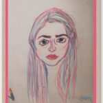 Jemima Kirke Instagram - It’s called a “work on paper.” Like notes, scrawled ideas, or thoughts before the big show: the prestigious “oil on canvas.” A big ol’ oil painting demands attention with its muscle and conviction. Most of the time people don’t know what to call these pieces (aside from the nerdy cousin that is “watercolor on paper”.) Their value is in their low stakes, disposable nature. They are the difference between a prepared speech and the things you say to yourself in the car. I hope they resonate. I hope you can understand. Thank you for the platform @anthropologie @anthroliving Go to the Link in bio or go to the website yourself to see 18 works on paper from the archives. Made over a 15yr span. ***Update: some have sold. 1) Factory 2) Crayon selfie 3) Elvis and Lisa Marie 4) Self portrait 2 5) Farm 6) Man with tattoos 7) Blue bomb 8) Self portrait 3 9) No face