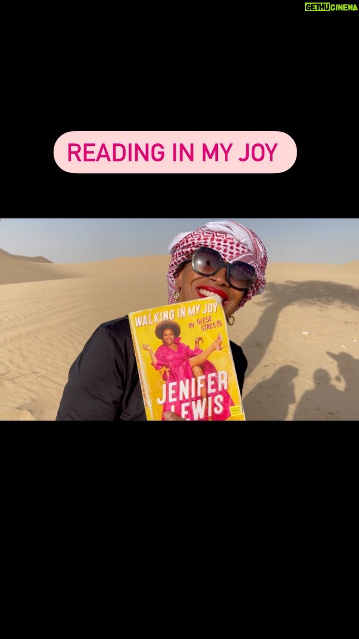 Jenifer Lewis Instagram - Reading in my joy in the Abu Dhabi Desert 💖#walkinginmyjoy #newbook #jeniferlewis
