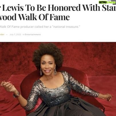 Jenifer Lewis - 23.4K Likes - I’m soooooooo EXCITED!!! On Friday, July 15th (Jackie Washington Day) I will be honored to receive my star on the Hollywood Walk of Fame! ⭐️⭐️⭐️ Ceremony begins @ 11:30 AM at Hollywood Blvd. & Vine St. It will be live streamed at WalkofFame.com 🤩❤️❤️
*
*
*
#Happy #Appreciation #WalkingInMyJoy #HollywoodWalkOfFame #Star #ClaimToFame #JeniferLewis #TheMotherOfBlackHollywood #InTheStreets