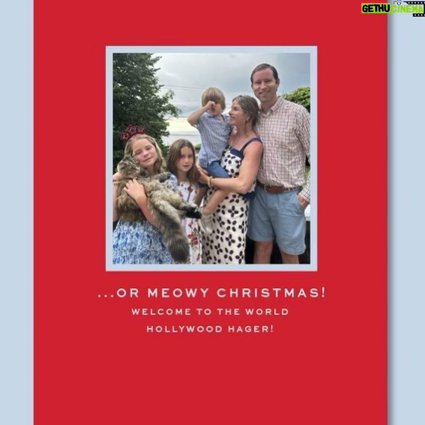 Jenna Bush Hager Instagram - Sending love and solace to all this holiday season! Our card by our favorite @chereeberrypaper!! Hope youβre surrounded by love, naps, and reading!! πππππ