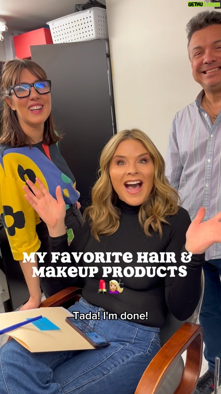 Jenna Bush Hager Instagram - My team of magicians @deannabellnyc and @makeupbywilbert share their fav products to use when helping me get ready! 💇🏼♀️💄