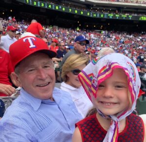 Jenna Bush Hager Instagram - Let’s GO Rangers! This little girl in the old-old stadium IS cheering LOUD for her favorite team ever. CC: my Ranger’s bestie @lelarose