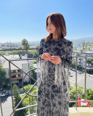Jenna Coleman Instagram - LA junket @thesandmanofficial thank you as ever @erdem 💙@preen