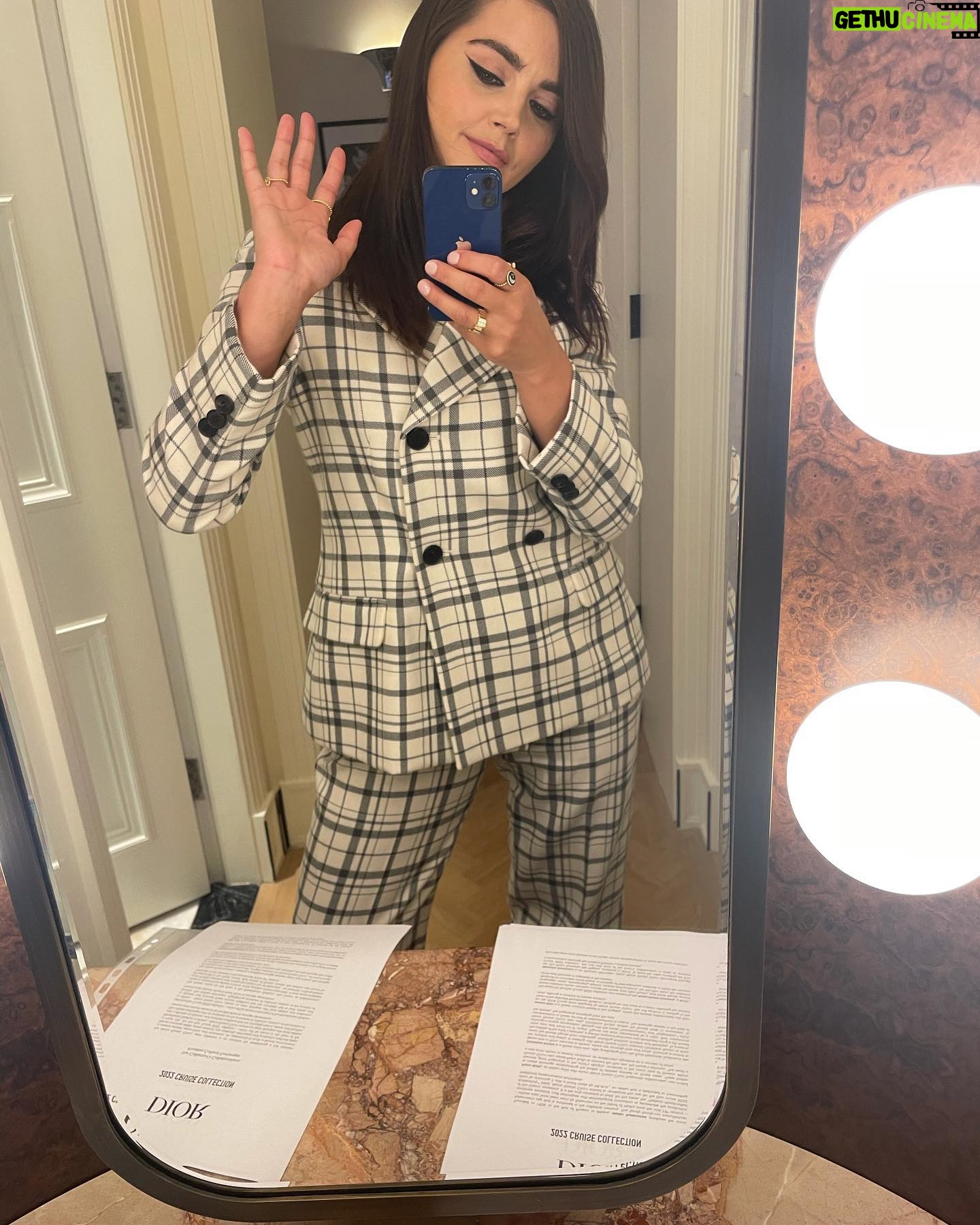 Jenna Coleman - 77.7K Likes - #DiorCruise2022 with @britishvogue 💙 📸@ambergracedixon @valeriaferreiramakeup @earlsimms2 @claridgeshotel @dior 💙