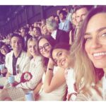Jenna Coleman Instagram - Centre court with old friends Thank you Lydia and @bazaaruk @jaguar 🎾 for having us with you 💞🍓 @thisisrutag 💫 @leithclark @halleybrisker @valeriaferreiramakeup
