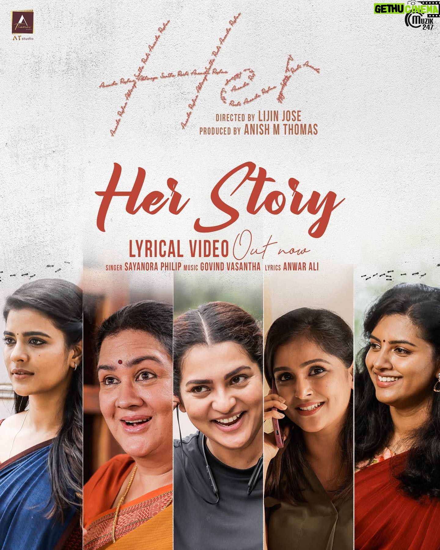 Jenna Ortega Instagram - Here's the lyric video of the title song from our film, Her. Link in bio. Lyrics- Anwar Ali Music- Govind Vasantha Singer- Sayanora Philip Lyric Video Cuts- Francies Louis Happy International Women's Day! @the_at_studio @joselijin @anish.m.thomas.7 @archana.vasudev_ @aishwaryarajessh @par_vathy @ramyanambessan @guru_somasundaram @srikantmurali @rajeshmadhavan @chandruselvaraj @maala.parvathi @ronydavidraj @kirandas_editor @sameerasaneesh @sayanoraphilip @eunoians @sunilkariattukara @ronexxavier4103 @shibu_producer @hamzavallithode @puppetmedia #govindvasantha
