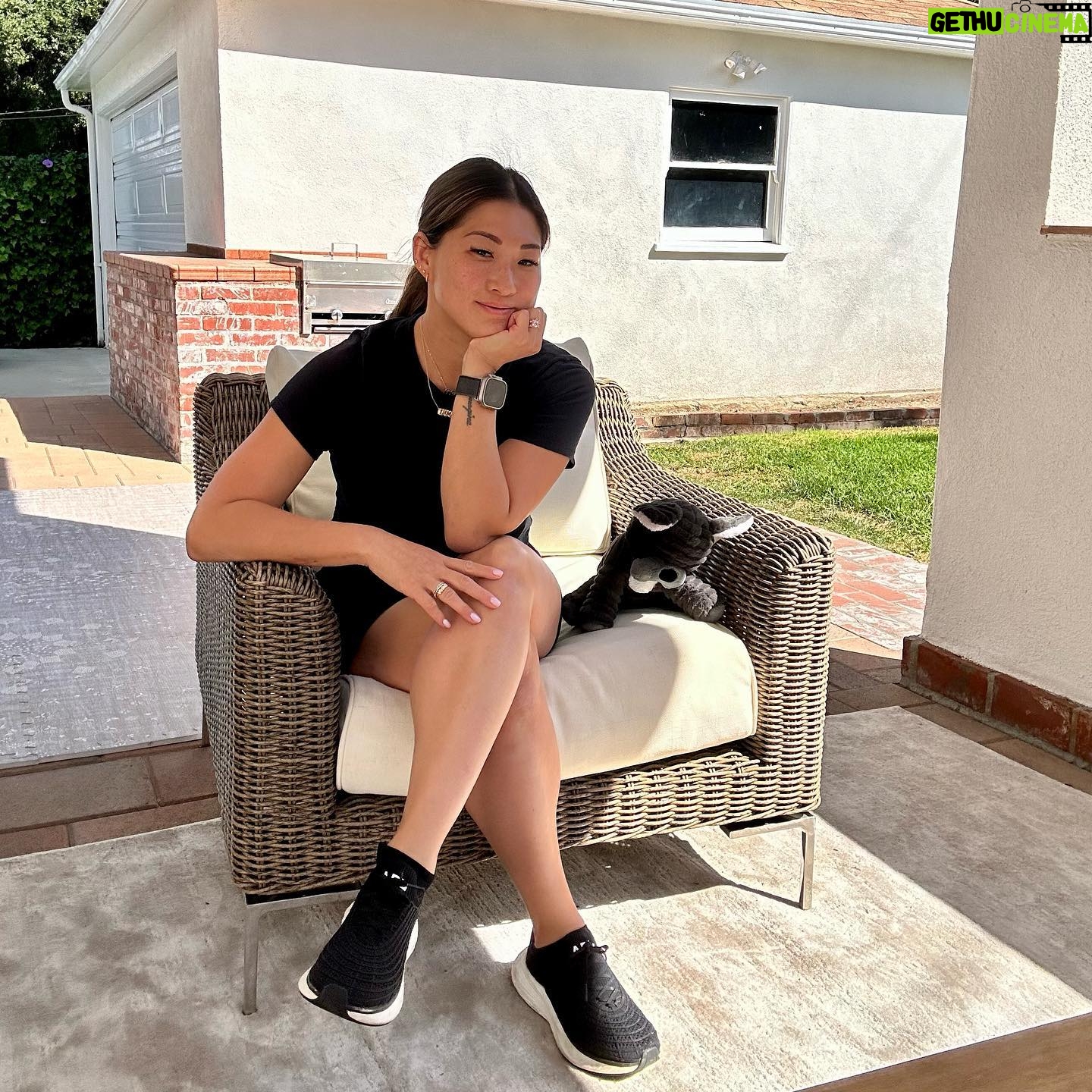 Jenna Ushkowitz Instagram - We chose Outer for so many reasons; super durable, eco-friendly and the All-Weather Wicker style we picked is crafted with recycled material plus memory foam. It's resilient that can withstand sun, rain, toddlers and more importantly, always there for creating memories. So glad 🐻 was able enjoy this with us and make some memories ❤️