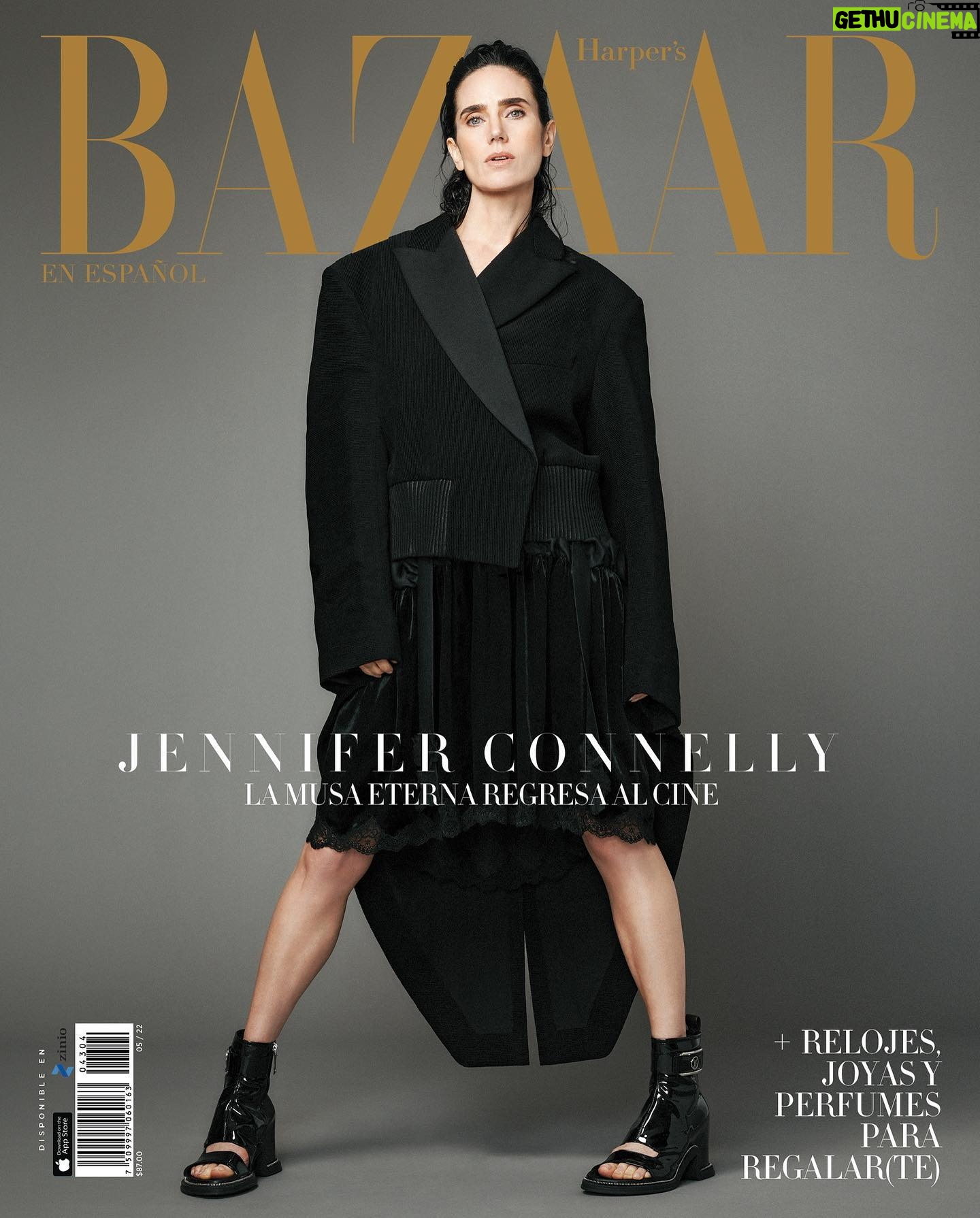 Jennifer Connelly Instagram - The June cover of @harpersbazaarmx 🖤 Shot by @sofiaandmauro , styled by @mrfabioimmediato - glam @renatocampora and @genevieveherr xx