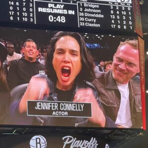 Jennifer Connelly Instagram - @brooklynnets jumbotron catching my good side.