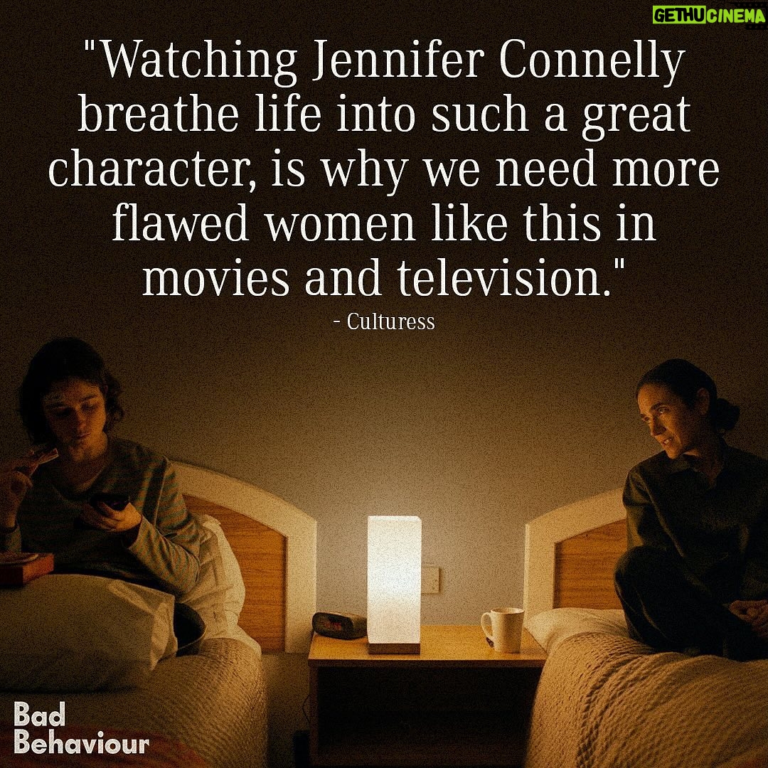 Jennifer Connelly Instagram - BAD BEHAVIOUR is now playing in select UK cinemas and streaming on the @iconfilm channel!
