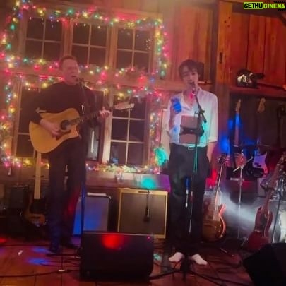 Jennifer Connelly Instagram - A quiet moment in the New Year’s family jam - featuring cousin Glenn on smoke machine. Happy New Year, everyone ♥️