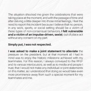 Jennifer Hermoso Instagram - Official Statement. August 25th, 2023 @jennihermoso