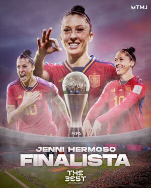 Jennifer Hermoso Instagram - Felicidades @jennihermoso por ser una de las finalistas a ganar el ‘The Best’ 2023 como Mejor Jugadora del Mundo 🥹🤯

No podemos estar más que orgullosos de ti, Jenni.