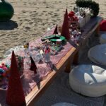 Jennifer Love Hewitt Instagram - I had a vision. I wanted to create a magical California Christmas for some friends and family. To prove that magic can be made anywhere and for sure at the beach. So I reached out to my friends at @wondertentparties aka true holiday elves and they made it happen! We cried when we saw it, laughed, ate amazing food from @me.n.u.grazing.la, the kids did crafts with the most wonderful @bloomkidsinsta and then we watched the sunset on our perfect day. With full hearts we went home and all agreed this would be a core memory forever. Thank you @wondertentparties @bloomkidsinsta @me.n.u.grazing.la